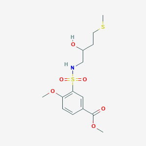 molecular formula C14H21NO6S2 B2880841 Methyl 3-{[2-hydroxy-4-(methylsulfanyl)butyl]sulfamoyl}-4-methoxybenzoate CAS No. 2310139-36-5