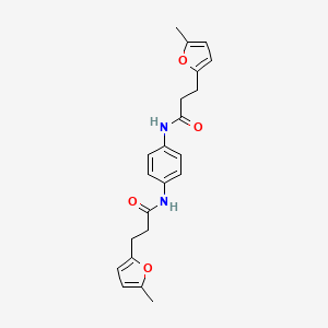 molecular formula C22H24N2O4 B2880847 N,N'-1,4-Phenylenebis[3-(5-methyl-2-furyl)propanamide] CAS No. 295345-17-4