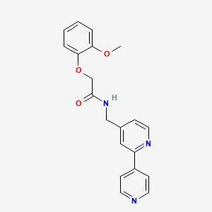molecular formula C20H19N3O3 B2880848 N-([2,4'-bipyridin]-4-ylmethyl)-2-(2-methoxyphenoxy)acetamide CAS No. 2034433-22-0