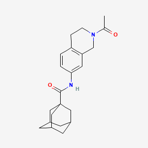 molecular formula C22H28N2O2 B2880856 N-(2-acetyl-1,2,3,4-tetrahydroisoquinolin-7-yl)adamantane-1-carboxamide CAS No. 955680-86-1