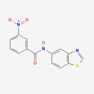 molecular formula C14H9N3O3S B2880879 N-(1,3-benzothiazol-5-yl)-3-nitrobenzamide CAS No. 941966-23-0