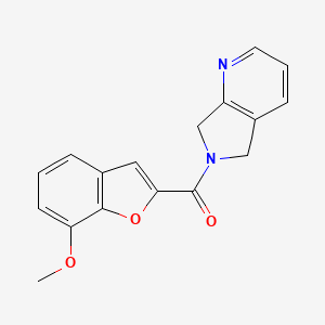 molecular formula C17H14N2O3 B2880886 6-(7-methoxy-1-benzofuran-2-carbonyl)-5H,6H,7H-pyrrolo[3,4-b]pyridine CAS No. 2192744-96-8