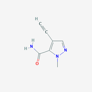 molecular formula C7H7N3O B2880903 4-Ethynyl-2-methylpyrazole-3-carboxamide CAS No. 2408969-36-6