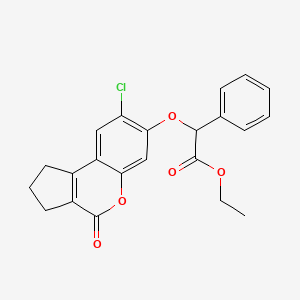 Ethyl [(8-chloro-4-oxo-1,2,3,4-tetrahydrocyclopenta[c]chromen-7-yl)oxy](phenyl)acetate