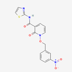 1-((3-nitrobenzyl)oxy)-2-oxo-N-(thiazol-2-yl)-1,2-dihydropyridine-3-carboxamide