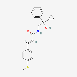 (E)-N-(2-cyclopropyl-2-hydroxy-2-phenylethyl)-3-(4-(methylthio)phenyl)acrylamide
