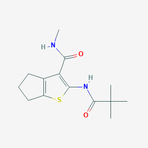 N-methyl-2-pivalamido-5,6-dihydro-4H-cyclopenta[b]thiophene-3-carboxamide