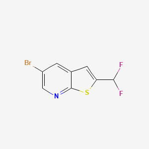 B2880930 5-Bromo-2-(difluoromethyl)thieno[2,3-b]pyridine CAS No. 2248392-71-2