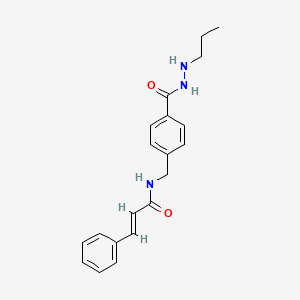 B2880936 4-[[[(2E)-1-oxo-3-phenyl-2-propen-1-yl]amino]methyl]-benzoicacid2-propylhydrazide CAS No. 2044701-99-5