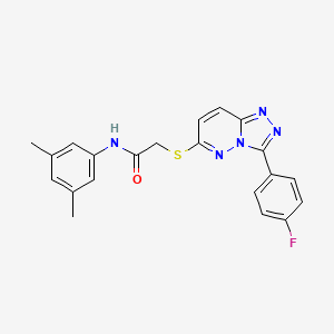 molecular formula C21H18FN5OS B2880943 N-(3,5-dimethylphenyl)-2-((3-(4-fluorophenyl)-[1,2,4]triazolo[4,3-b]pyridazin-6-yl)thio)acetamide CAS No. 852373-82-1