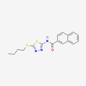 molecular formula C17H17N3OS2 B2880946 N-(5-(butylthio)-1,3,4-thiadiazol-2-yl)-2-naphthamide CAS No. 391875-89-1