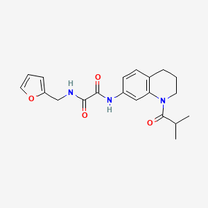 molecular formula C20H23N3O4 B2880947 N1-(furan-2-ylmethyl)-N2-(1-isobutyryl-1,2,3,4-tetrahydroquinolin-7-yl)oxalamide CAS No. 941983-55-7