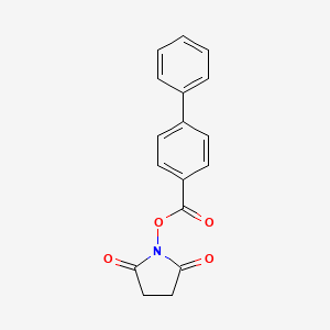 molecular formula C17H13NO4 B2880971 2,5-Dioxopyrrolidin-1-yl [1,1'-biphenyl]-4-carboxylate CAS No. 299969-20-3