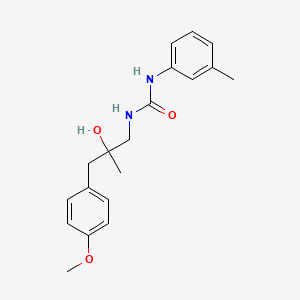 molecular formula C19H24N2O3 B2880975 1-[2-hydroxy-3-(4-methoxyphenyl)-2-methylpropyl]-3-(3-methylphenyl)urea CAS No. 1396746-44-3