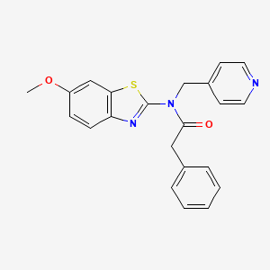 N-(6-methoxybenzo[d]thiazol-2-yl)-2-phenyl-N-(pyridin-4-ylmethyl)acetamide