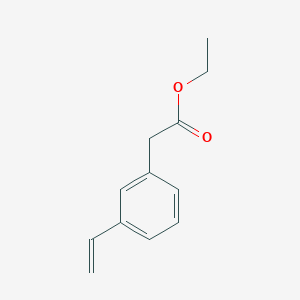 molecular formula C12H14O2 B2881056 Benzeneacetic acid, 3-ethenyl-, ethyl ester CAS No. 272130-45-7