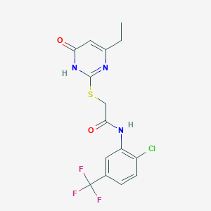 molecular formula C15H13ClF3N3O2S B2881097 C15H13ClF3N3O2S CAS No. 899948-43-7