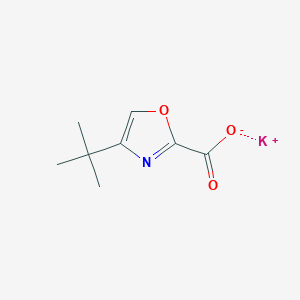 molecular formula C8H10KNO3 B2881099 Potassium;4-tert-butyl-1,3-oxazole-2-carboxylate CAS No. 2241141-23-9