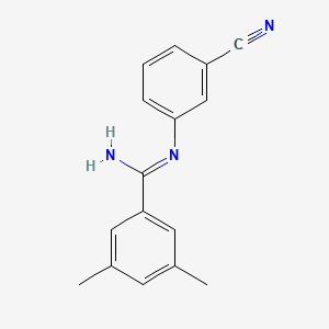 molecular formula C16H15N3 B2881121 N-(3-cyanophenyl)-3,5-dimethylbenzenecarboximidamide CAS No. 339026-87-8