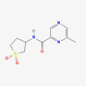 molecular formula C10H13N3O3S B2881136 N-(1,1-dioxo-1lambda6-thiolan-3-yl)-6-methylpyrazine-2-carboxamide CAS No. 2415584-73-3