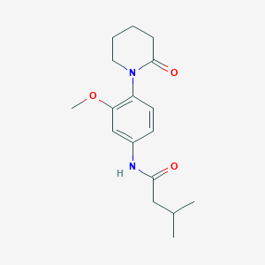 molecular formula C17H24N2O3 B2881144 N-[3-methoxy-4-(2-oxopiperidin-1-yl)phenyl]-3-methylbutanamide CAS No. 942013-87-8