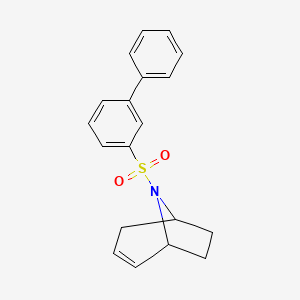 molecular formula C19H19NO2S B2881145 8-{[1,1'-biphenyl]-3-sulfonyl}-8-azabicyclo[3.2.1]oct-2-ene CAS No. 1705498-28-7