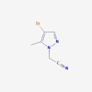 molecular formula C6H6BrN3 B2881150 2-(4-Bromo-5-methyl-1H-pyrazol-1-yl)acetonitrile CAS No. 1006471-37-9