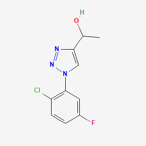 molecular formula C10H9ClFN3O B2881154 1-[1-(2-chloro-5-fluorophenyl)-1H-1,2,3-triazol-4-yl]ethan-1-ol CAS No. 1691868-64-0