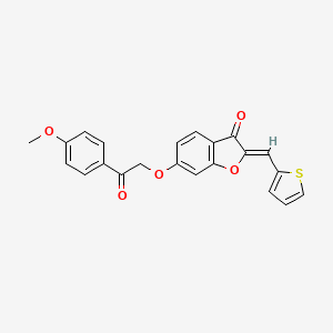 molecular formula C22H16O5S B2881162 (Z)-6-(2-(4-methoxyphenyl)-2-oxoethoxy)-2-(thiophen-2-ylmethylene)benzofuran-3(2H)-one CAS No. 623120-01-4