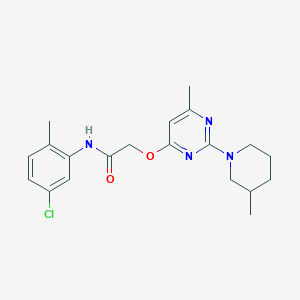 molecular formula C20H25ClN4O2 B2881166 N-(5-chloro-2-methylphenyl)-2-{[6-methyl-2-(3-methylpiperidin-1-yl)pyrimidin-4-yl]oxy}acetamide CAS No. 1226436-19-6