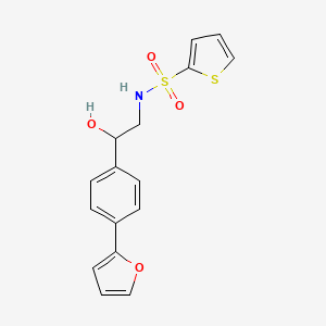 molecular formula C16H15NO4S2 B2881188 N-{2-[4-(furan-2-yl)phenyl]-2-hydroxyethyl}thiophene-2-sulfonamide CAS No. 2097891-27-3