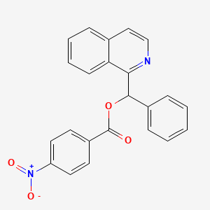 molecular formula C23H16N2O4 B2881193 Isoquinolin-1-yl(phenyl)methyl 4-nitrobenzoate CAS No. 307540-49-4