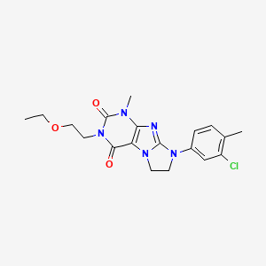 8-(3-Chloro-4-methylphenyl)-3-(2-ethoxyethyl)-1-methyl-1,3,5-trihydroimidazoli dino[1,2-h]purine-2,4-dione