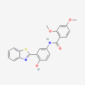 molecular formula C22H18N2O4S B2881224 N-(3-(benzo[d]thiazol-2-yl)-4-hydroxyphenyl)-2,4-dimethoxybenzamide CAS No. 476326-30-4