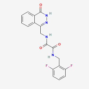 molecular formula C18H14F2N4O3 B2881233 N'-[(2,6-DIFLUOROPHENYL)METHYL]-N-[(4-OXO-3,4-DIHYDROPHTHALAZIN-1-YL)METHYL]ETHANEDIAMIDE CAS No. 923244-49-9