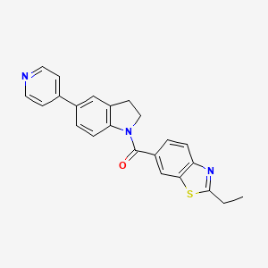 molecular formula C23H19N3OS B2881237 (2-Ethylbenzo[d]thiazol-6-yl)(5-(pyridin-4-yl)indolin-1-yl)methanone CAS No. 1904127-05-4