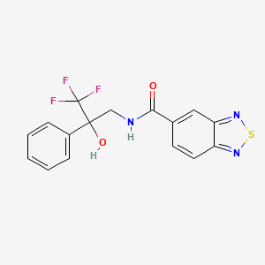 molecular formula C16H12F3N3O2S B2881240 N-(3,3,3-trifluoro-2-hydroxy-2-phenylpropyl)-2,1,3-benzothiadiazole-5-carboxamide CAS No. 1351598-53-2