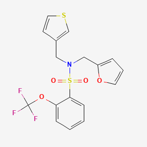 B2881289 N-(furan-2-ylmethyl)-N-(thiophen-3-ylmethyl)-2-(trifluoromethoxy)benzenesulfonamide CAS No. 1797871-70-5