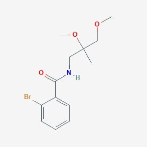 molecular formula C13H18BrNO3 B2881378 2-bromo-N-(2,3-dimethoxy-2-methylpropyl)benzamide CAS No. 2034586-13-3