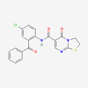 molecular formula C20H14ClN3O3S B2881385 N-(2-benzoyl-4-chlorophenyl)-5-oxo-3,5-dihydro-2H-thiazolo[3,2-a]pyrimidine-6-carboxamide CAS No. 443330-00-5