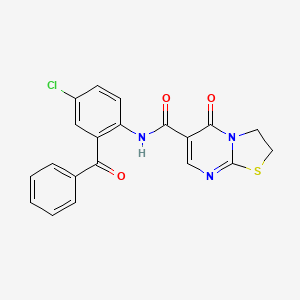 N-(2-benzoyl-4-chlorophenyl)-5-oxo-3,5-dihydro-2H-thiazolo[3,2-a]pyrimidine-6-carboxamide