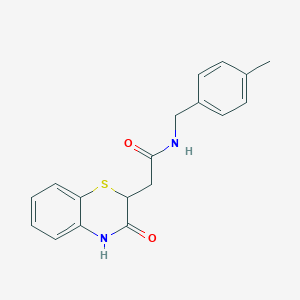N-(4-methylbenzyl)-2-(3-oxo-3,4-dihydro-2H-1,4-benzothiazin-2-yl)acetamide