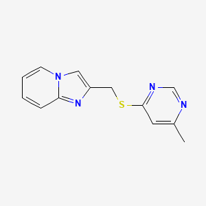 2-(((6-Methylpyrimidin-4-yl)thio)methyl)imidazo[1,2-a]pyridine