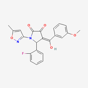 5-(2-fluorophenyl)-3-hydroxy-4-(3-methoxybenzoyl)-1-(5-methylisoxazol-3-yl)-1H-pyrrol-2(5H)-one