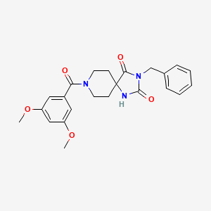 3-Benzyl-8-(3,5-dimethoxybenzoyl)-1,3,8-triazaspiro[4.5]decane-2,4-dione