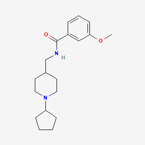 molecular formula C19H28N2O2 B2881411 N-[(1-cyclopentylpiperidin-4-yl)methyl]-3-methoxybenzamide CAS No. 954020-44-1