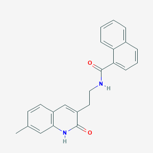 molecular formula C23H20N2O2 B2881414 N-[2-(7-methyl-2-oxo-1,2-dihydroquinolin-3-yl)ethyl]naphthalene-1-carboxamide CAS No. 851404-93-8