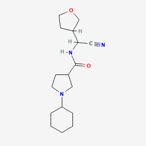 molecular formula C17H27N3O2 B2881422 N-[cyano(oxolan-3-yl)methyl]-1-cyclohexylpyrrolidine-3-carboxamide CAS No. 1445156-03-5