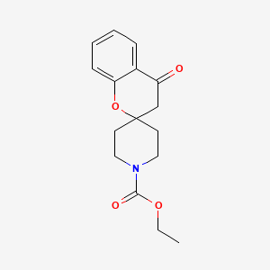 molecular formula C16H19NO4 B2881438 ethyl 4-oxo-3,4-dihydrospiro[1-benzopyran-2,4'-piperidine]-1'-carboxylate CAS No. 742094-83-3