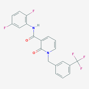 molecular formula C20H13F5N2O2 B2881456 N-(2,5-difluorophenyl)-2-oxo-1-{[3-(trifluoromethyl)phenyl]methyl}-1,2-dihydropyridine-3-carboxamide CAS No. 946254-31-5
